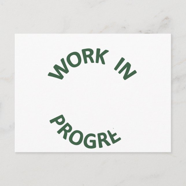 Carte Postale Travail inachevé en cours (Devant)