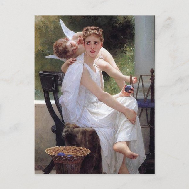 Carte Postale "Travail interrompu" par Bouguereau (Devant)