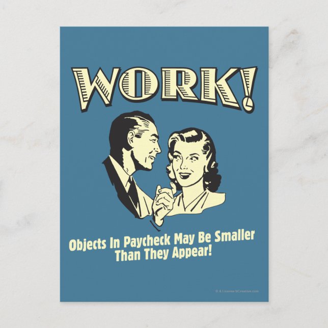 Carte Postale Travail : Plus Petit Qu'Ils N'Apparaissent (Devant)