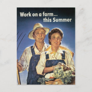 Carte Postale Travail sur une ferme...Cet été