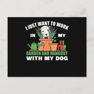 Carte Postale Travailler Dans Le Jardin Et S'Accrocher Avec Le C