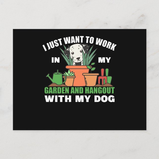Carte Postale Travailler Dans Le Jardin Et S'Accrocher Avec Le C (Devant)