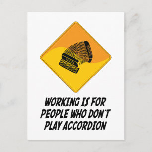 Carte Postale Travailler est pour les gens qui ne jouent pas Acc