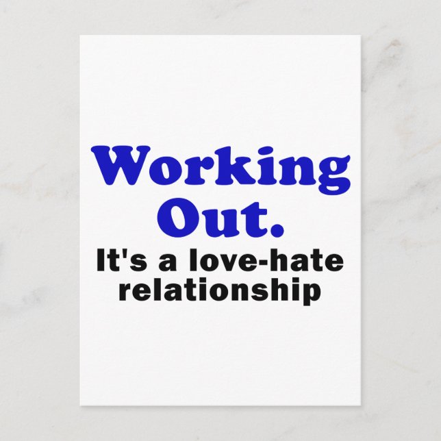 Carte Postale Travailler sa relation de haine d'amour (Devant)