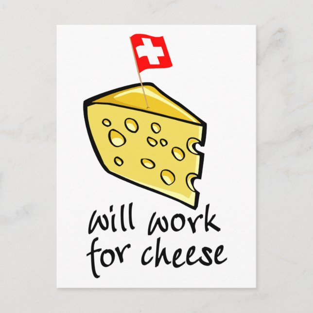 Carte Postale Travaillera Pour Le Fromage (Devant)