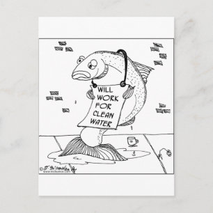 Carte Postale Travaillera Pour L'Eau Propre