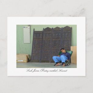 Carte Postale Travailleur fatigué à Souk Juma, Koweït