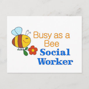 Carte Postale Travailleur social Bee Busy