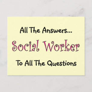 Carte Postale Travailleur Social "Toutes Les Réponses"