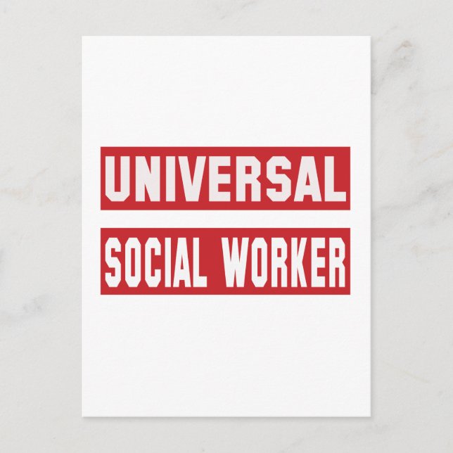 Carte Postale Travailleur social universel. (Devant)