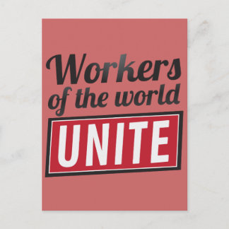 Carte Postale Travailleurs du monde UNITE