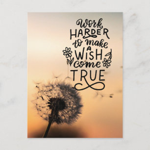 Carte Postale Travaillez plus fort pour vos souhaits