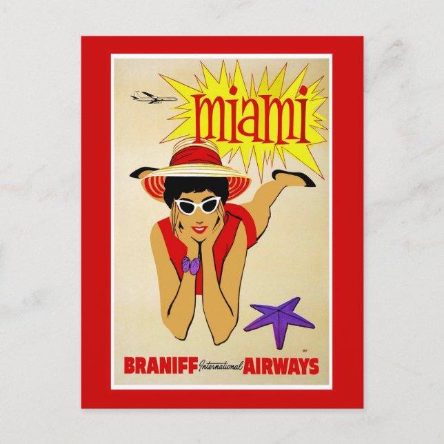 Carte postale Travel America Imprimer Vintage voya (Devant)