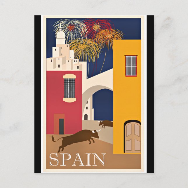 Carte Postale Travel Spain, vintage travel (Devant)