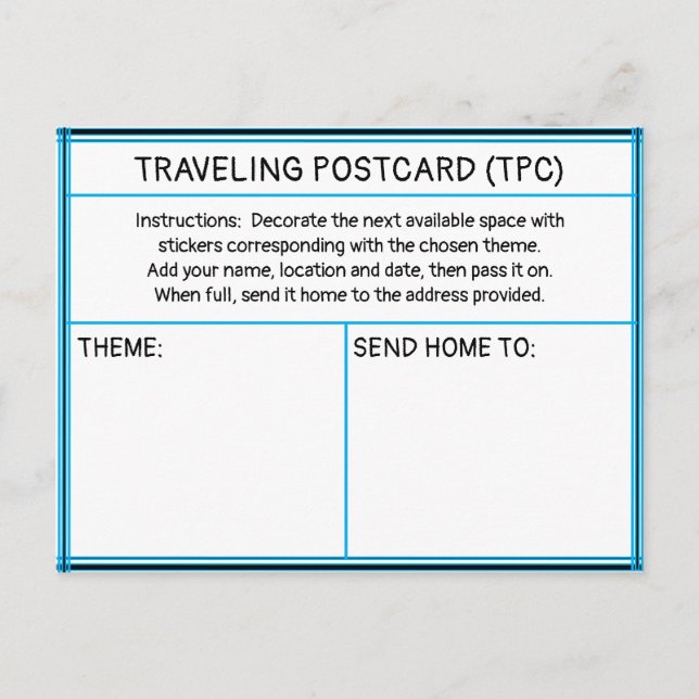 Carte Postale Traveling Sticker Postcard (Devant)