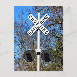 Carte Postale Traversée De Chemins De Fer Avec Crossbucks Invert