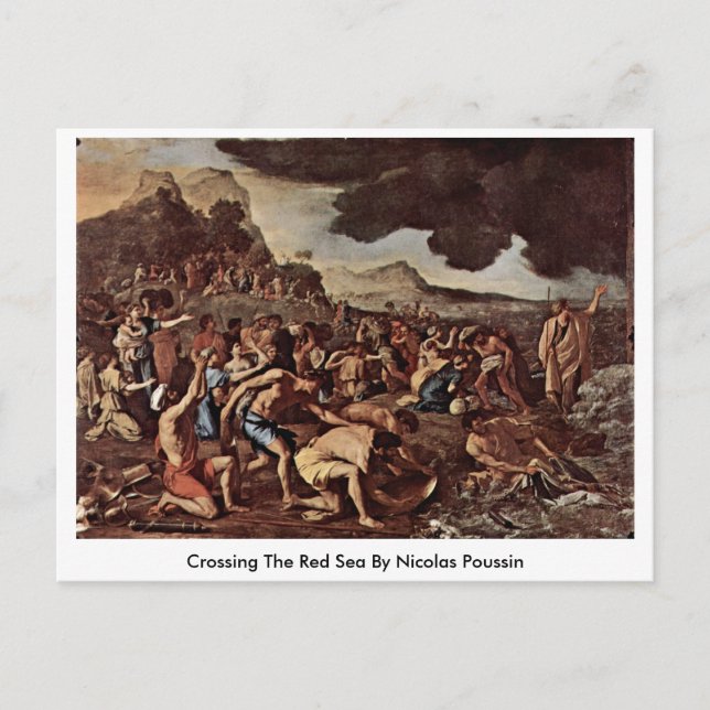 Carte Postale Traversée De La Mer Rouge Par Nicolas Poussin (Devant)