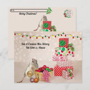 Carte Postale Traversée - Décoration De Rat Pour Noël
