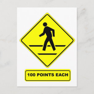 Carte Postale Traversée piétonne : 100 Points Chacun !