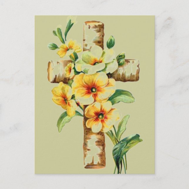 Carte Postale Traverser De Fleurs Jaunes (Devant)