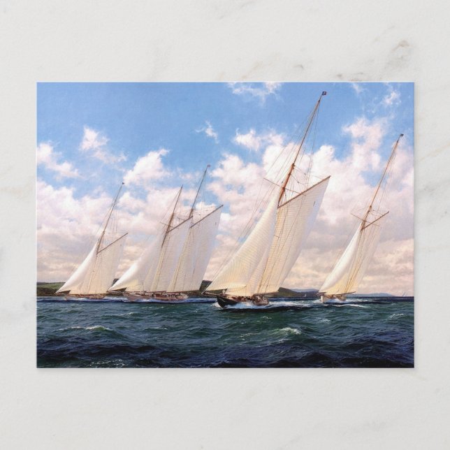 Carte Postale Traverser la ligne de départ (Devant)