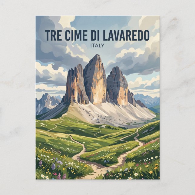 Carte Postale Tre Cime di Lavaredo Italie (Devant)