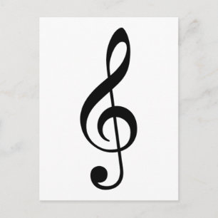 Carte Postale trebble clef icon