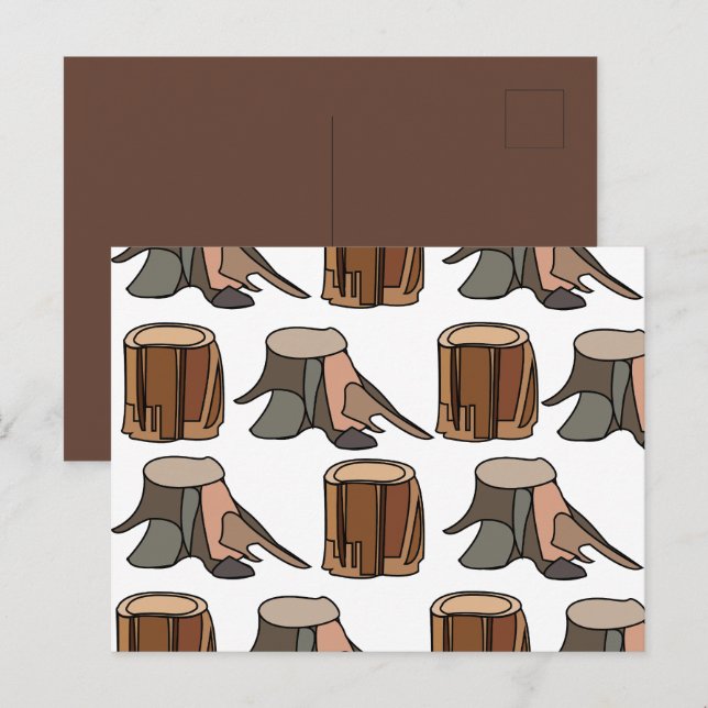 Carte Postale Tree Stump (Devant / Derrière)