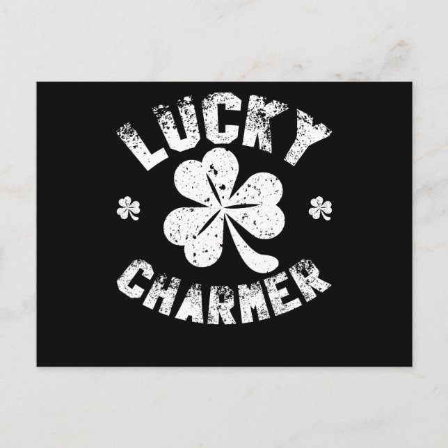 Carte Postale Trèfle drôle de jour de la Saint-Patrick Charmer c (Devant)