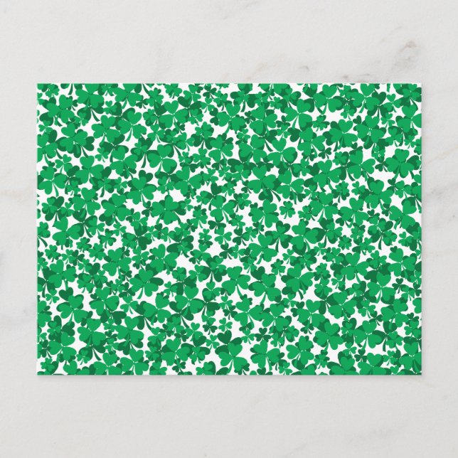 Carte Postale trèfles, Irlande, Irlandais, fier d'être Irlandais (Devant)