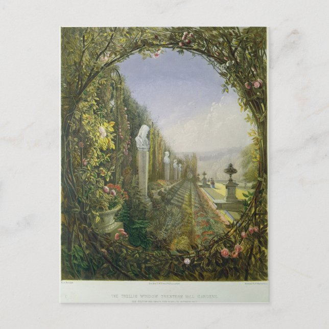 Carte Postale Trellis Window, Trentham Hall Gardens (Devant)