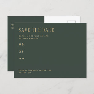 Carte Postale Trending Modern Olive Green Wedding ENREGISTRER LA