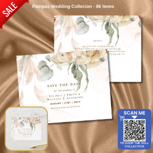Carte Postale Trending Terracotta Pampas Grass Mariage