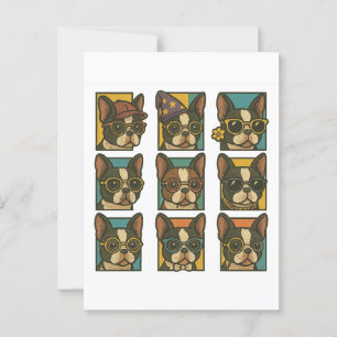 Carte Postale Trendsetters Boston Terrier