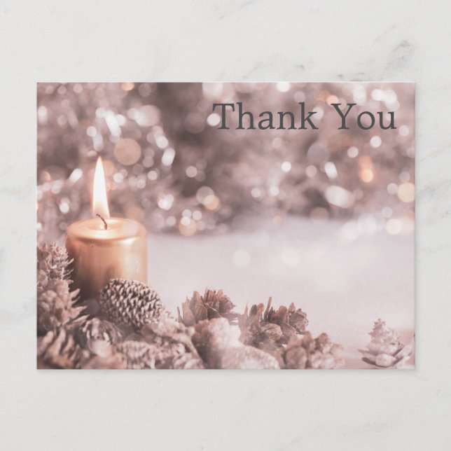 Carte Postale Trendy Inexpensiv Gold Glitter Black Thank You Pos (Devant)