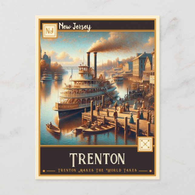 Carte Postale Trenton, New Jersey | Vintage (Devant)
