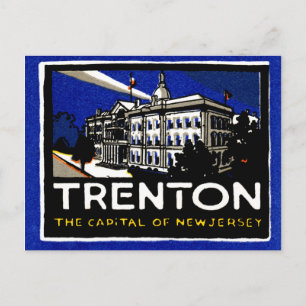 Carte Postale Trenton Vintage NJ 1915