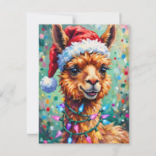 Carte Postale Très Joyeux Noël Llama