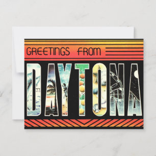 Carte Postale Très Rétro Daytona Beach Floride