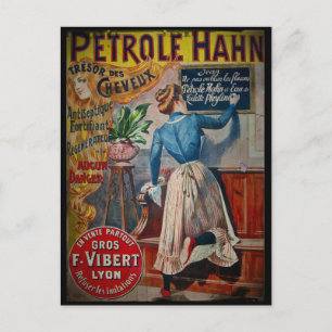 Carte Postale Tresor des Cheveux Publicité Antiseptique Vintage