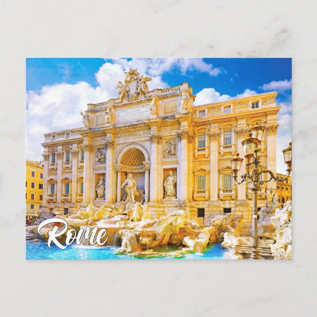 Carte Postale Trevi Fountain, Rome, Italy (Devant)