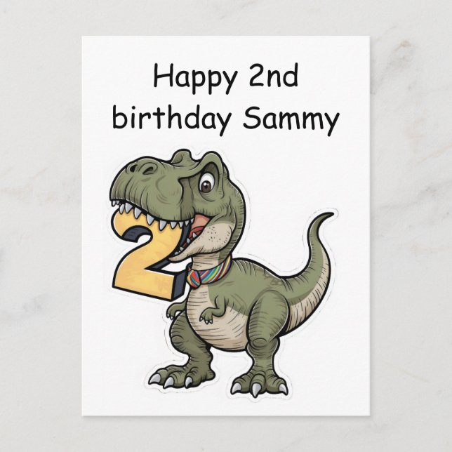 Carte Postale trex mordant le numéro 2 (Devant)