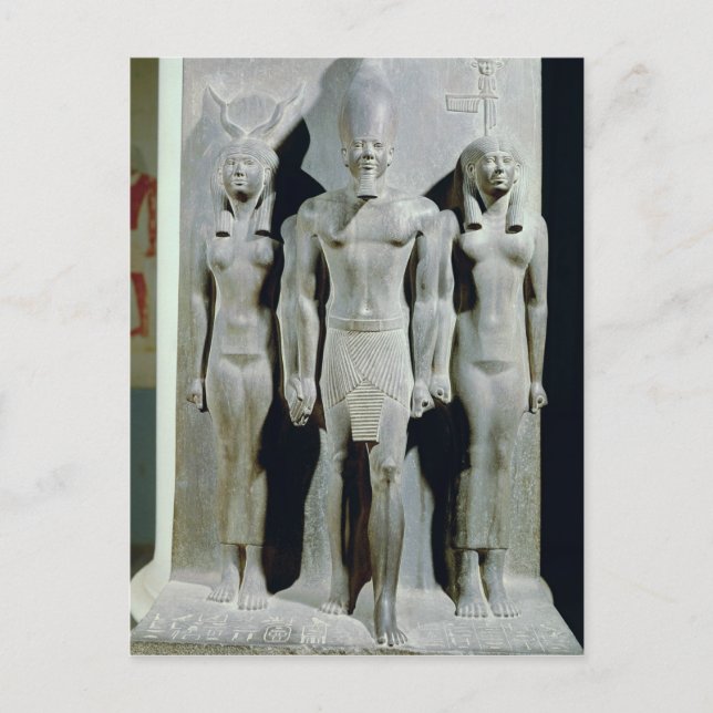 Carte Postale Triade de Menkaure avec la déesse Hathor (Devant)