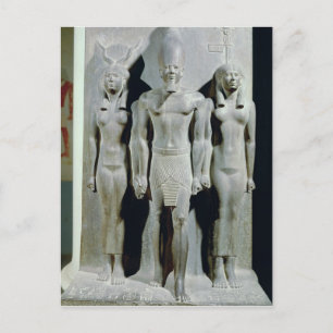 Carte Postale Triade de Menkaure avec la déesse Hathor