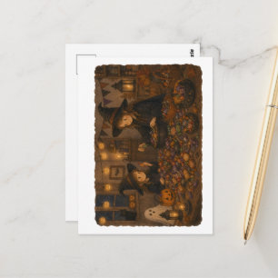 Carte Postale Triage de bonbons d'Halloween pour les amateurs de