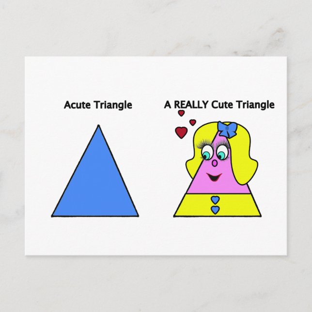 Carte Postale Triangle Aigu Un Triangle Vraiment Joli (Devant)