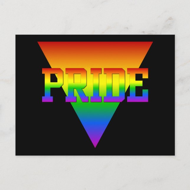 Carte postale triangle Pride, personnaliser (Devant)