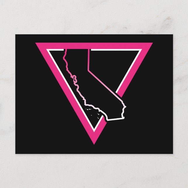 Carte Postale triangle rose californie (Devant)