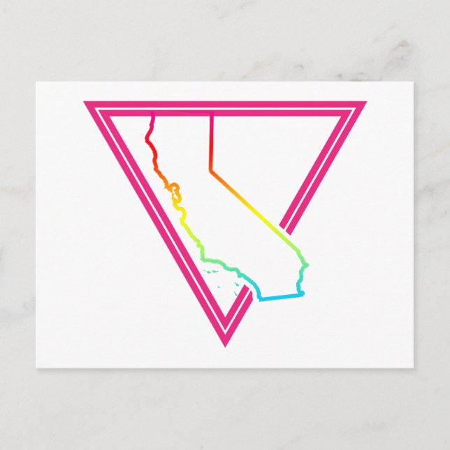 Carte Postale triangle rose californie (Devant)