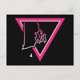 Carte Postale triangle rose rhode island